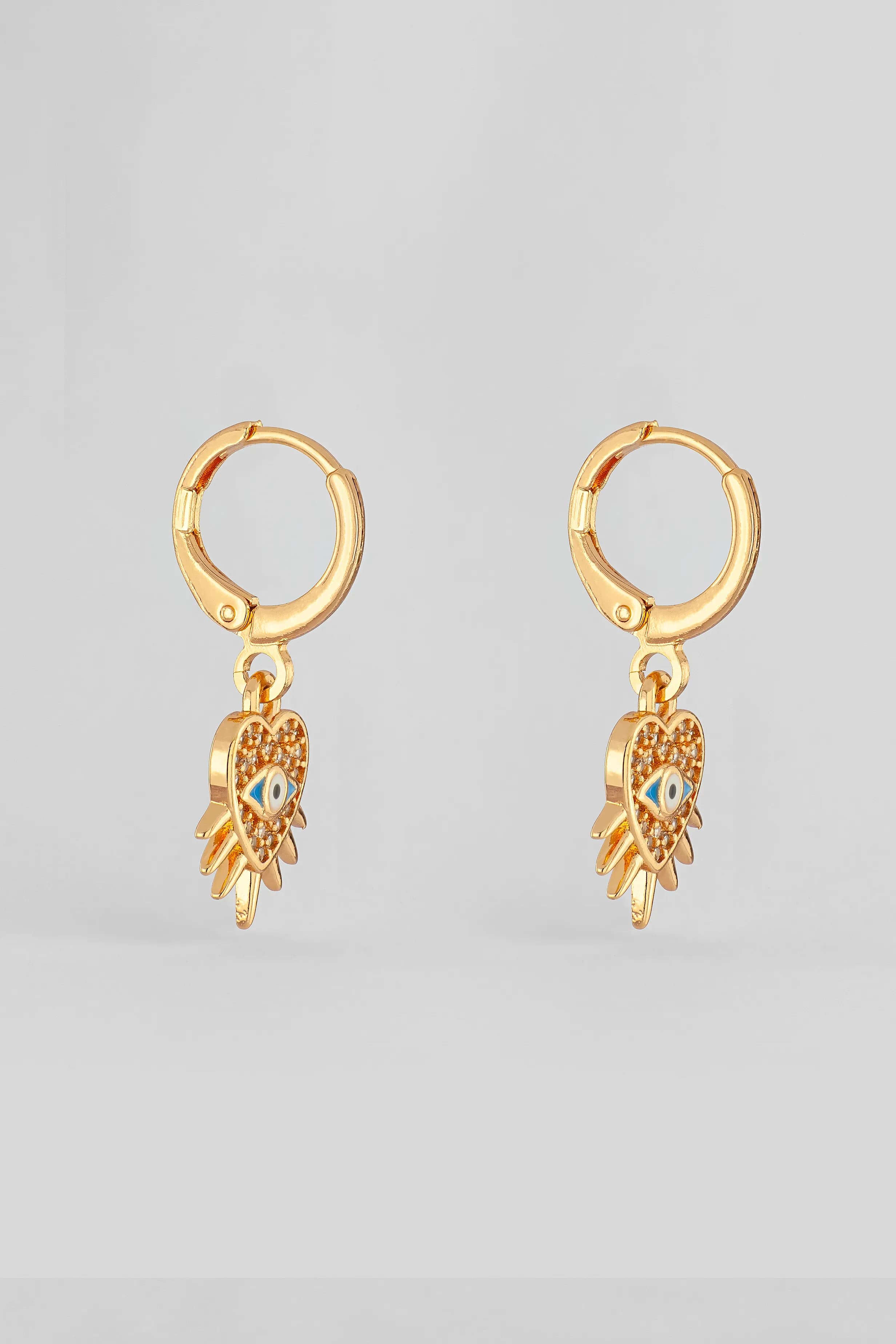 PENDIENTES CORAZÓN OJO TURCO превью 3