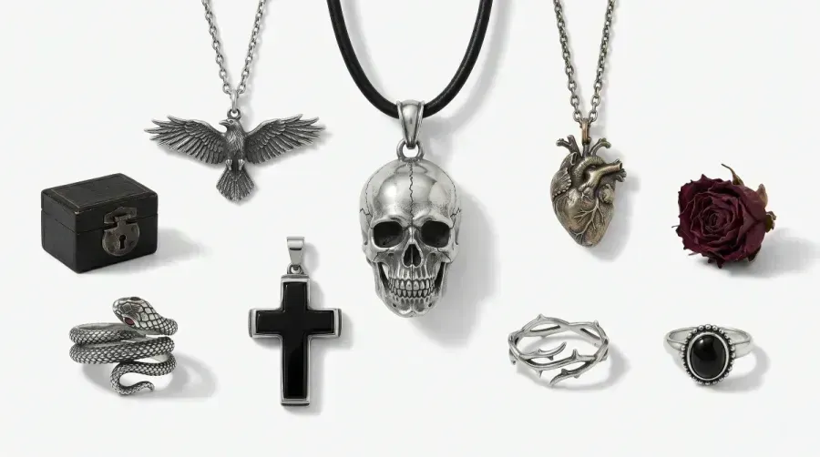Gothic-Schmuck-Kollektion: Der vollständige Leitfaden zu Symbolen, Stilen und Ästhetik