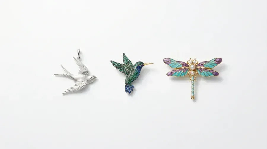 Swallow, Hummingbird, Dragonfly in Jewellery: Three Winged Symbols