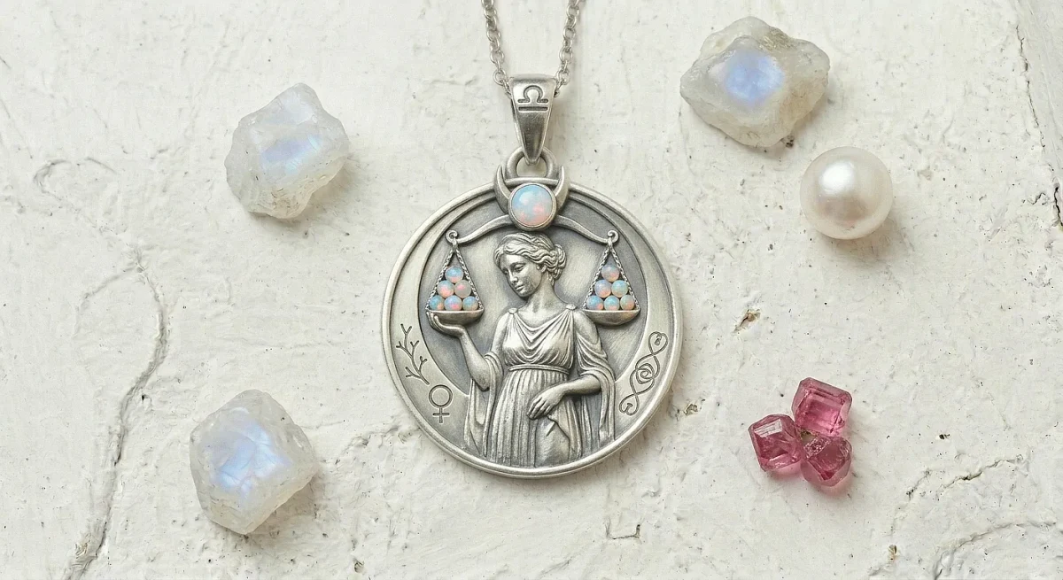 Waage-Schmuck: Die Waagschalen, Venus und das Zeichen, das alles zweimal abwagt