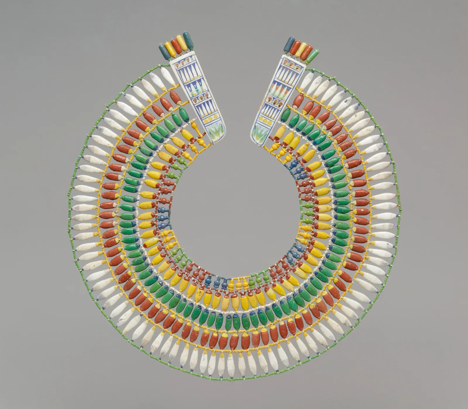 Ancient Egyptian broad collar woven from tiny faience beads
