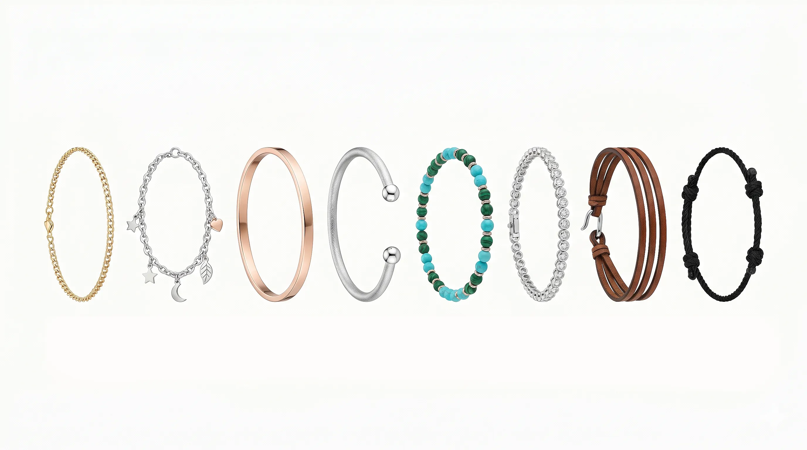 Types de bracelets : du jonc a la manchette et comment porter chacun