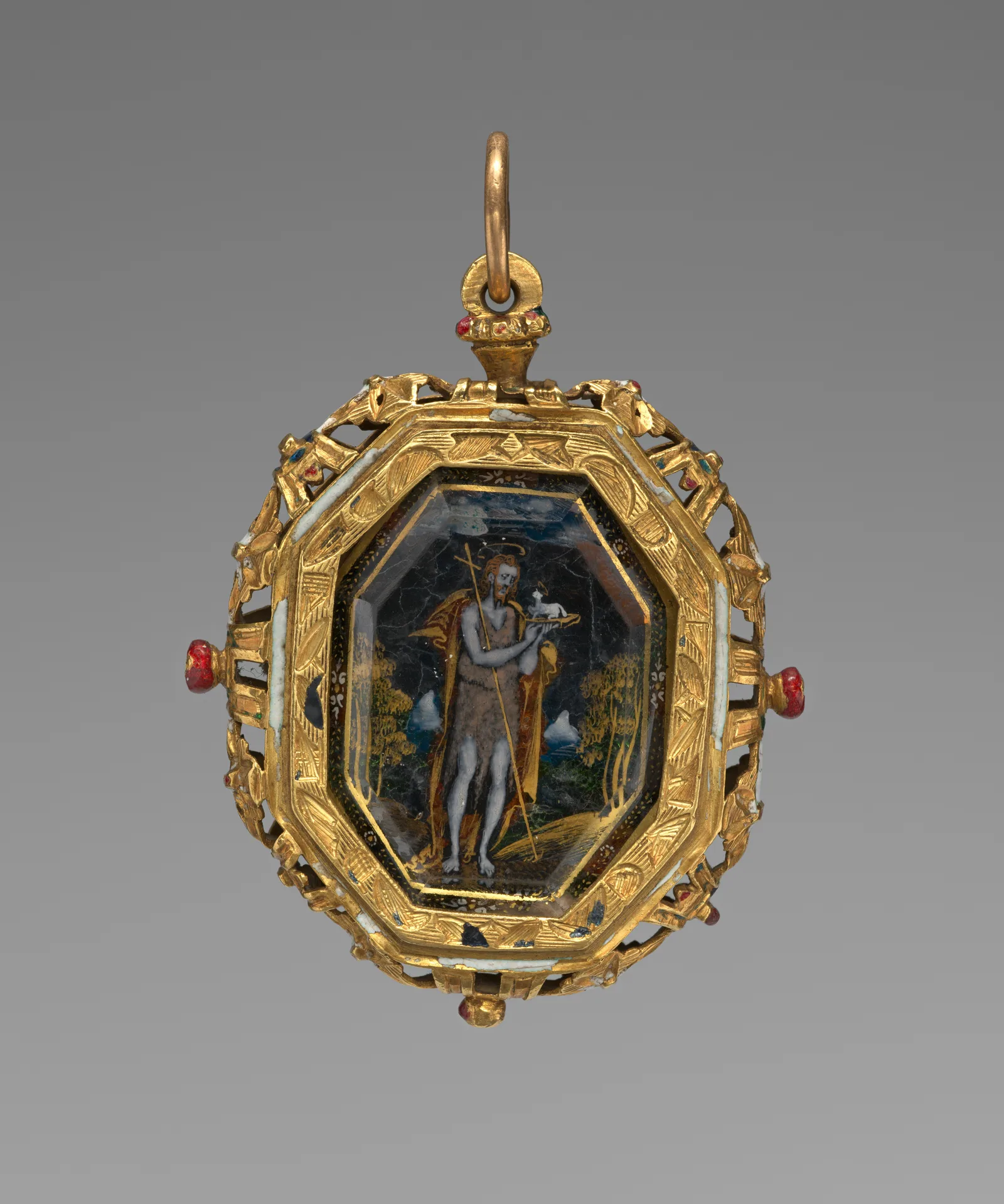 Pendente-reliquiario con l'immagine della Vergine Maria