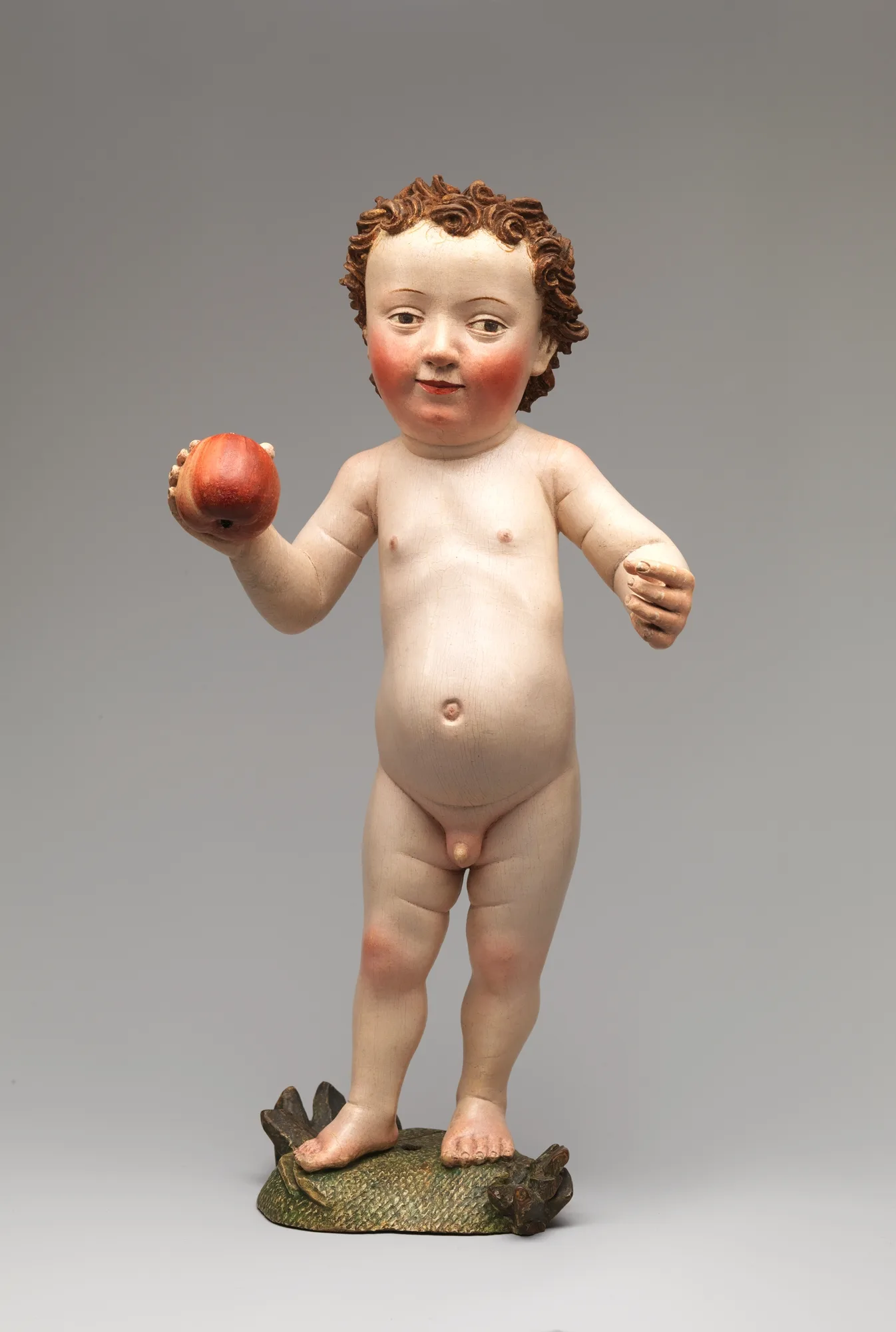 Figura lignea del Bambino Gesù con la mela, XV secolo