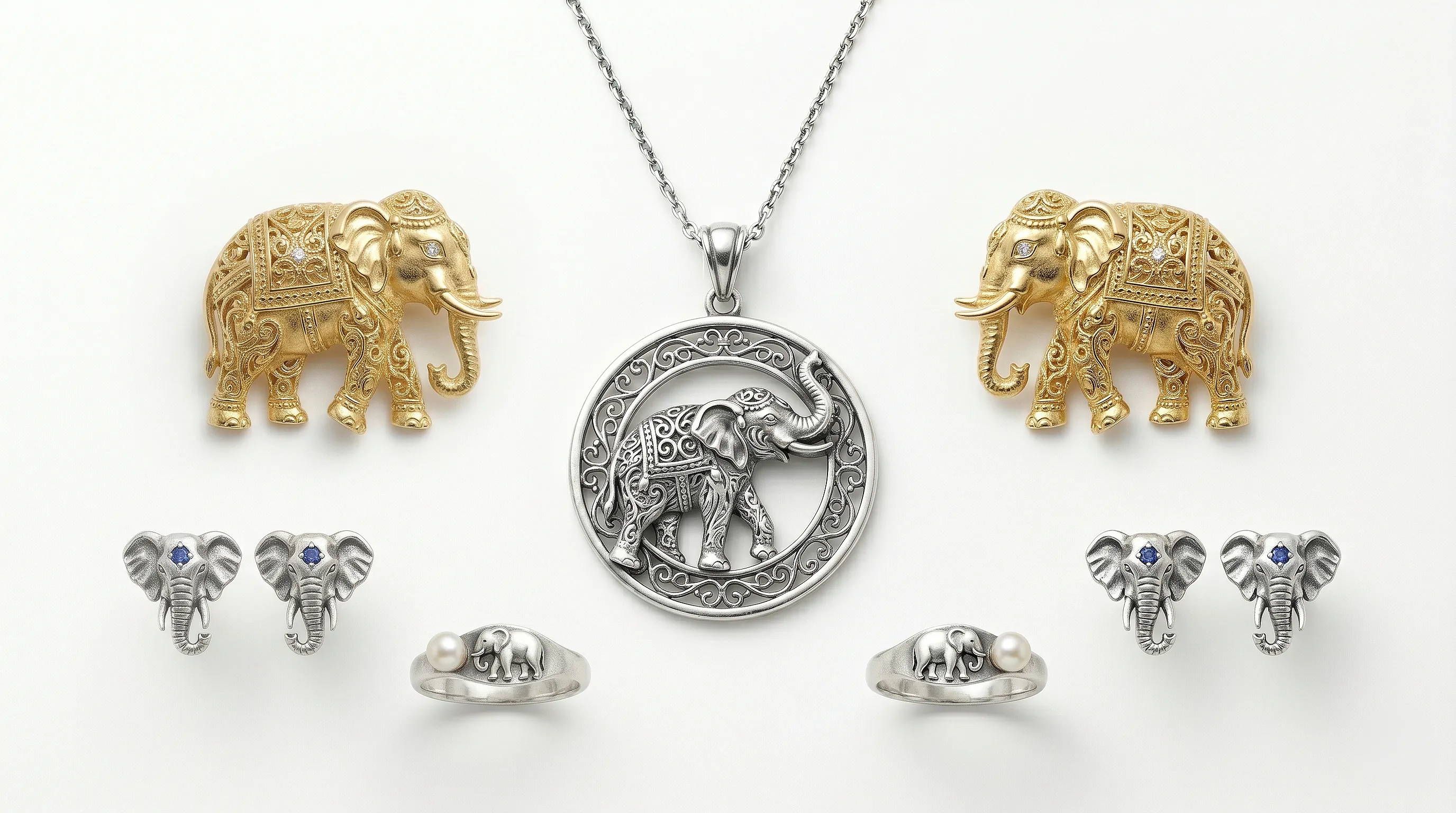 Слон в украшениях: символ удачи, мудрости и силы