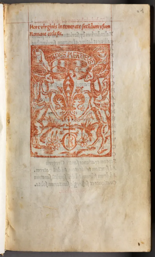 Печатный часослов на пергамене с раскраской вручную, мастерская Guillaume Le Rouge, Париж, 1510 год