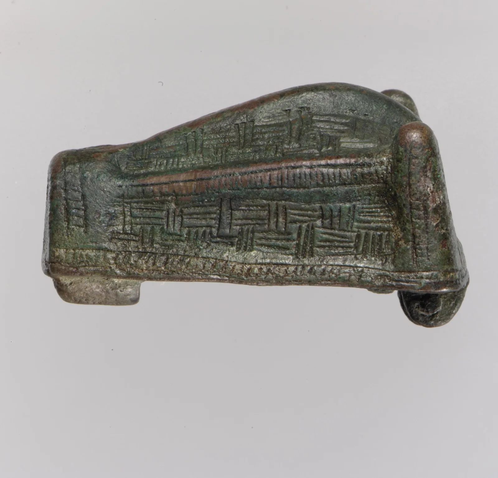 Viking animal-head brooch of gilded copper alloy, 1000 to 1100 AD
