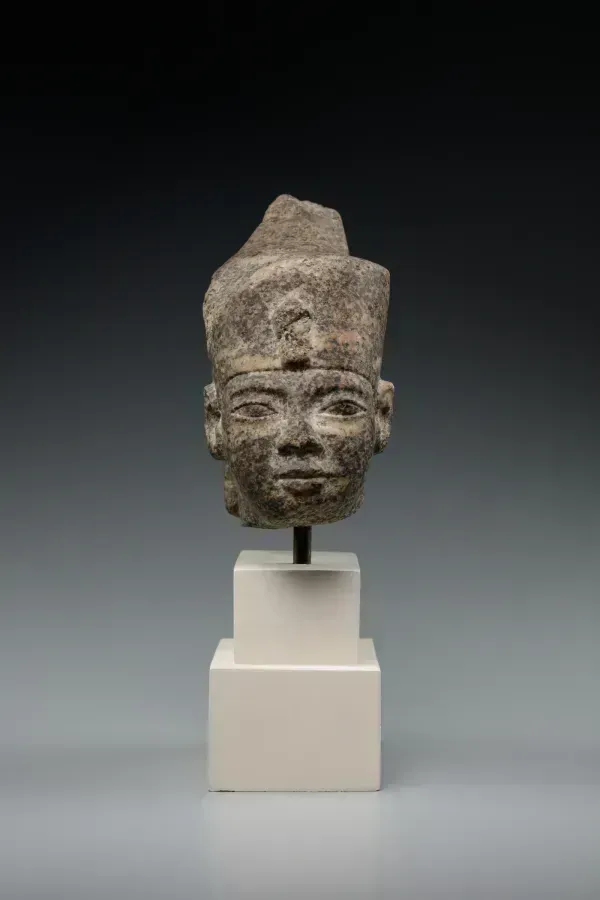 Head of an Egyptian king wearing the Red Crown (Deshret), Late Period, Metropolitan Museum
