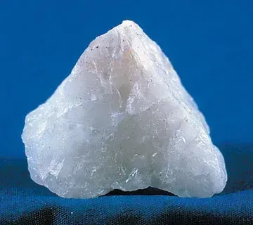 Natural crystal of clear quartz (rock crystal) with sharp facets