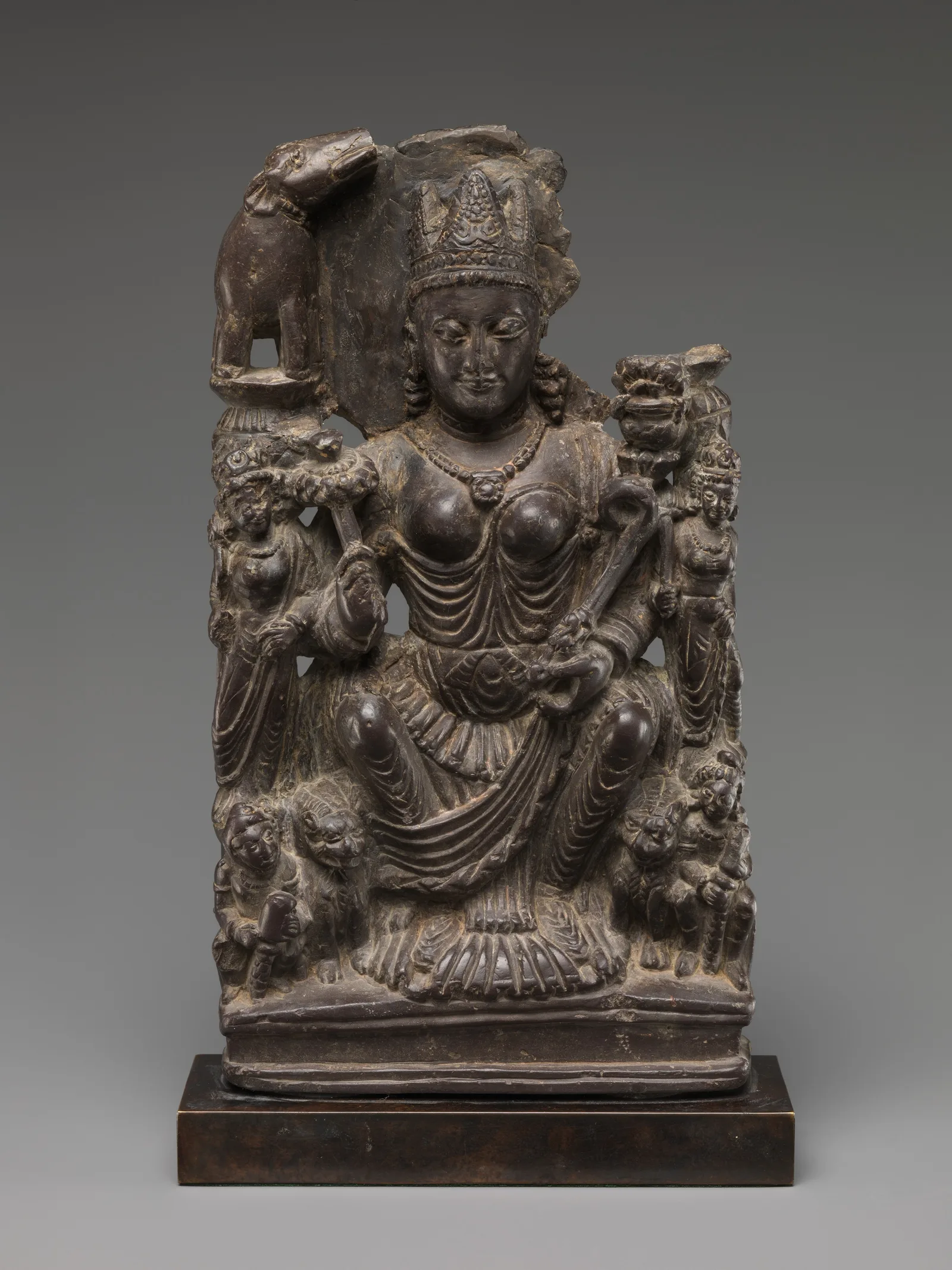 Rilievo in pietra di Gaja-Lakshmi con elefanti, Kashmir, VI secolo