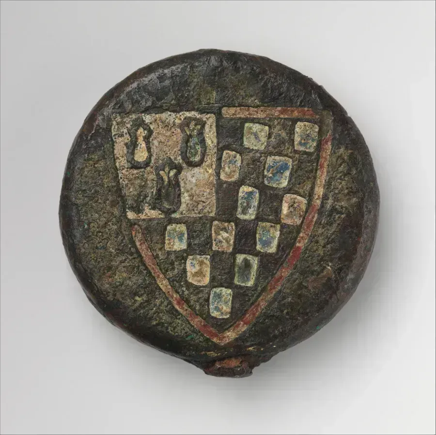 Pomo di spada con le armi del duca di Bretagna, XIII secolo