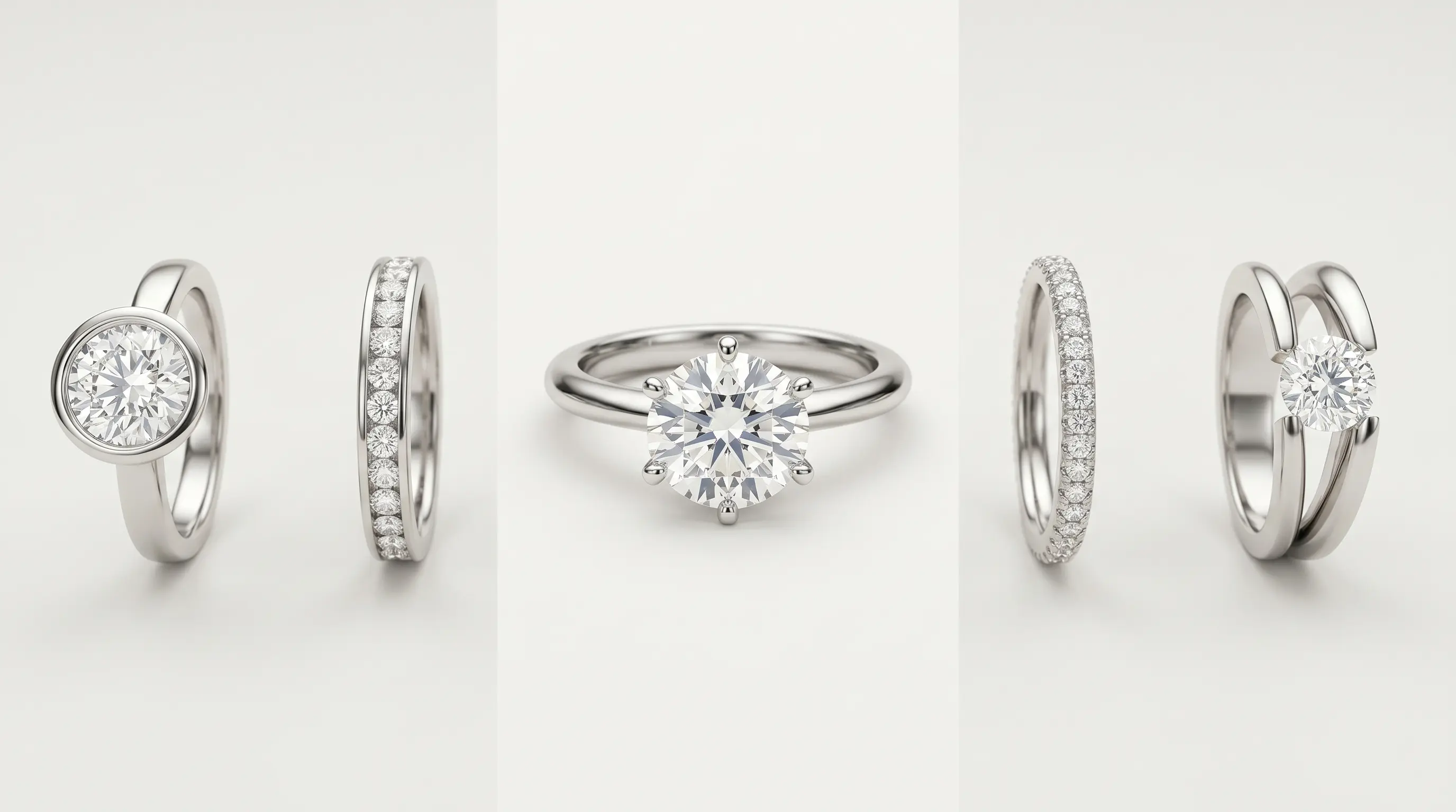 Types de sertissage d'une bague : griffes, clos, pavé, channel et autres