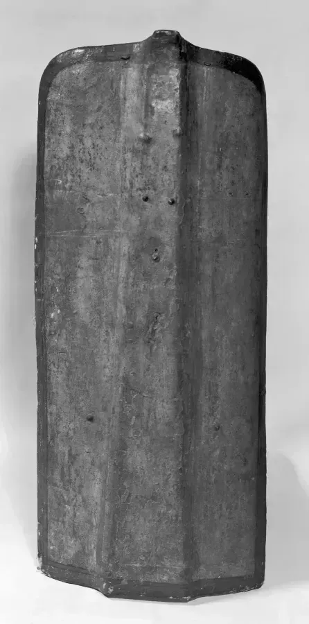 Böhmische Pavese eines Schützen aus der Mitte des 15. Jahrhunderts mit dem Kreuz des Deutschen Ordens