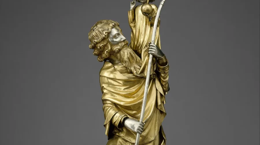 Heiliger Christophorus: die Medaille des Schutzpatrons der Reisenden