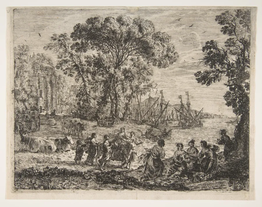 Похищение Европы, гравюра Клода Лоррена, 1634 год, Метрополитен-музей