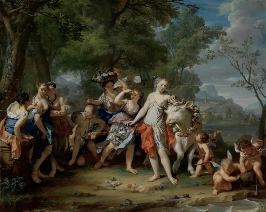 Похищение Европы, картина Николаса Верколье, 1735–1740, Рейксмузеум, Амстердам