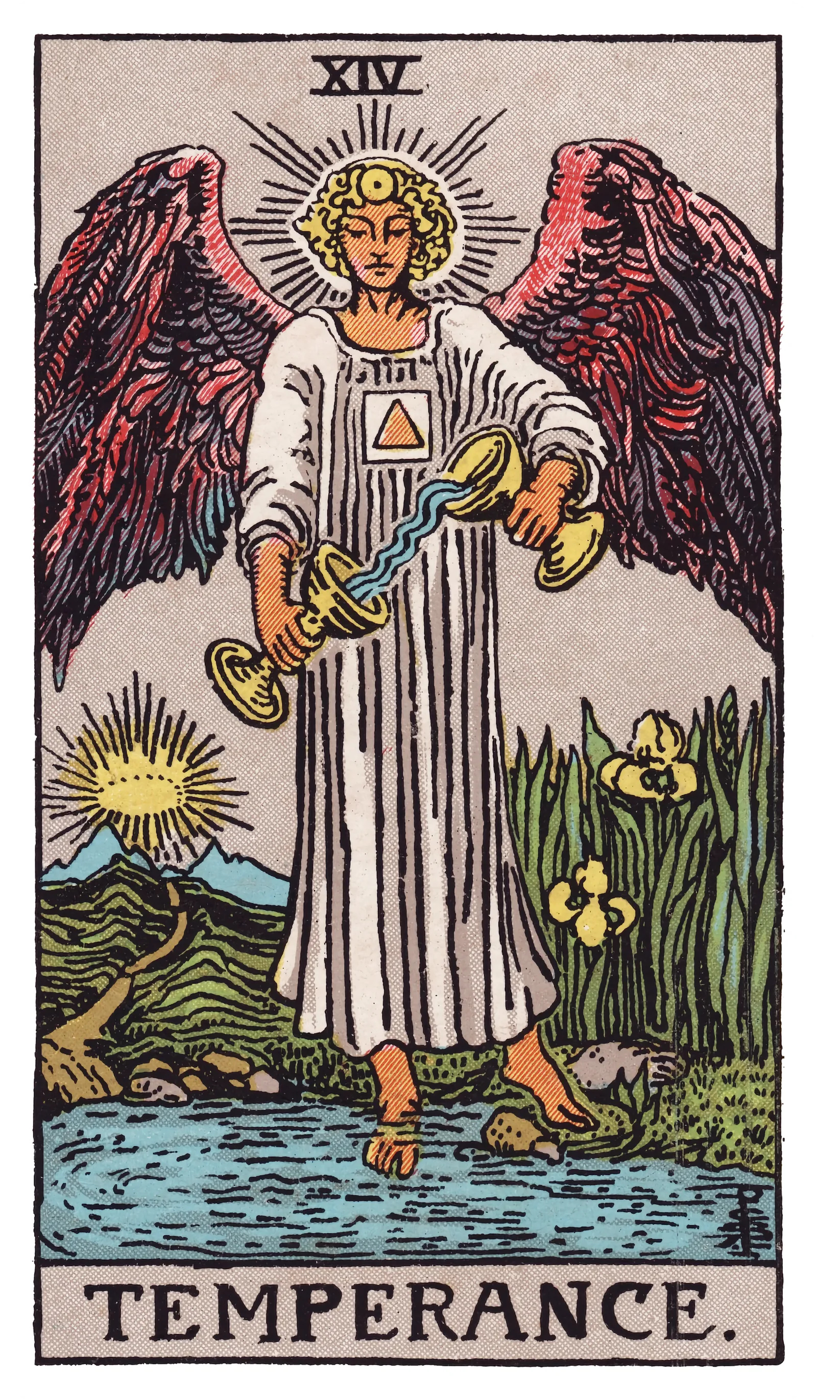 Die Mäßigkeit, Rider-Waite-Smith-Deck, 1909