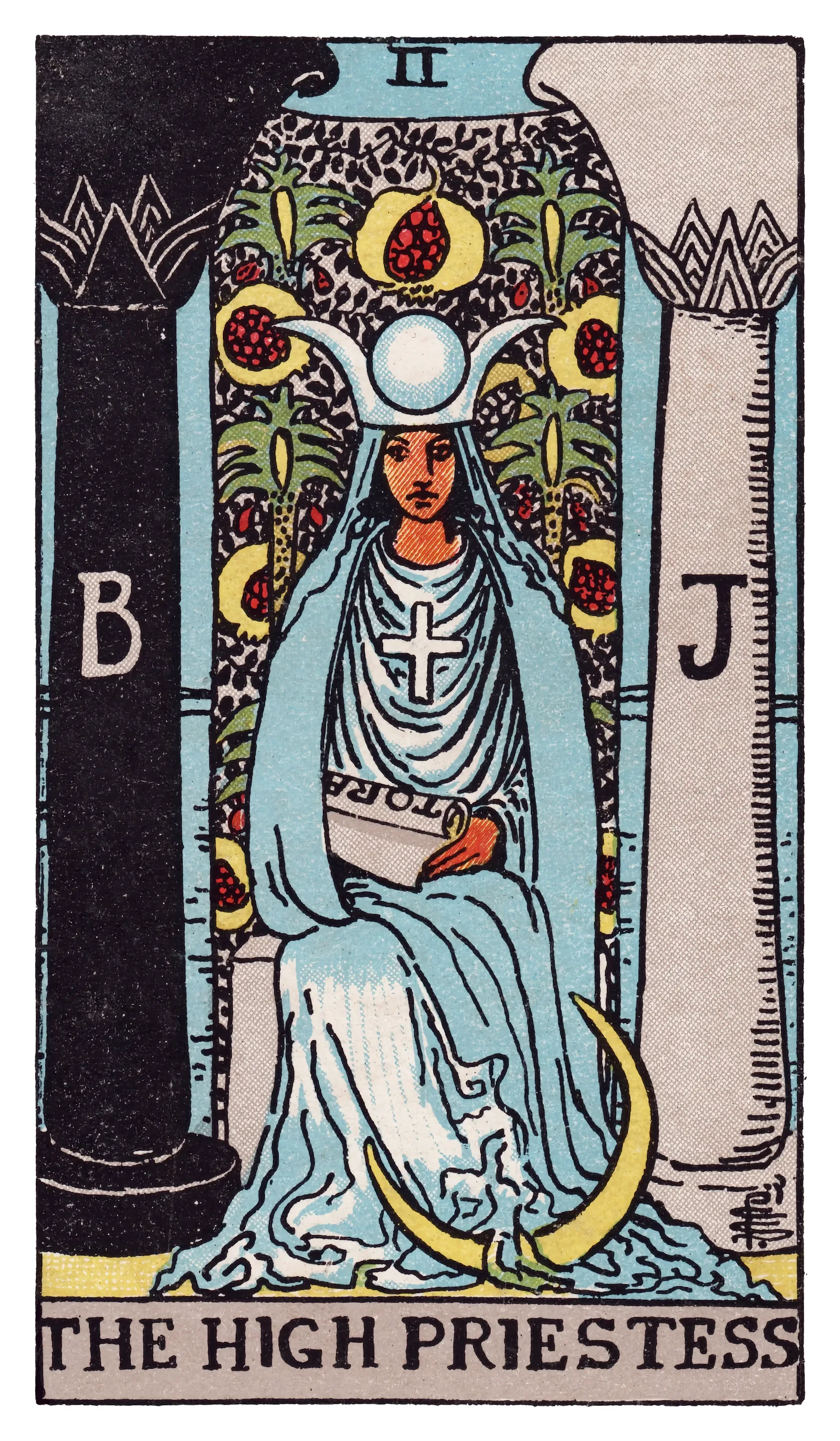 The High Priestess, Rider-Waite-Smith deck, 1909