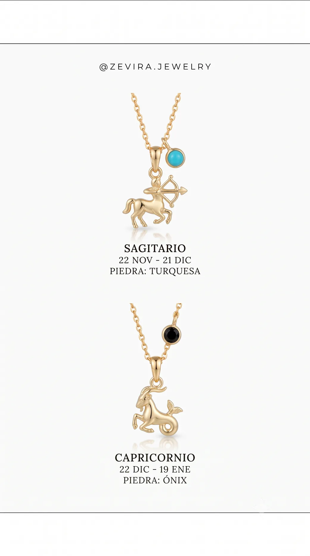 Pendentes do zodíaco Sagitário e Capricórnio