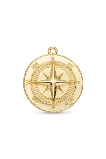 COMPASS ROSE PENDANT GOLD 1