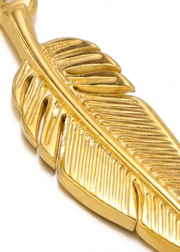 CIONDOLO PIUMA ORO miniatura 5