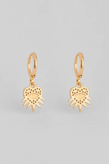 PENDIENTES CORAZÓN OJO TURCO 2