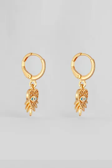 PENDIENTES CORAZÓN OJO TURCO 3