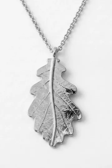 COLGANTE HOJA DE OTOÑO PLATEADO 1