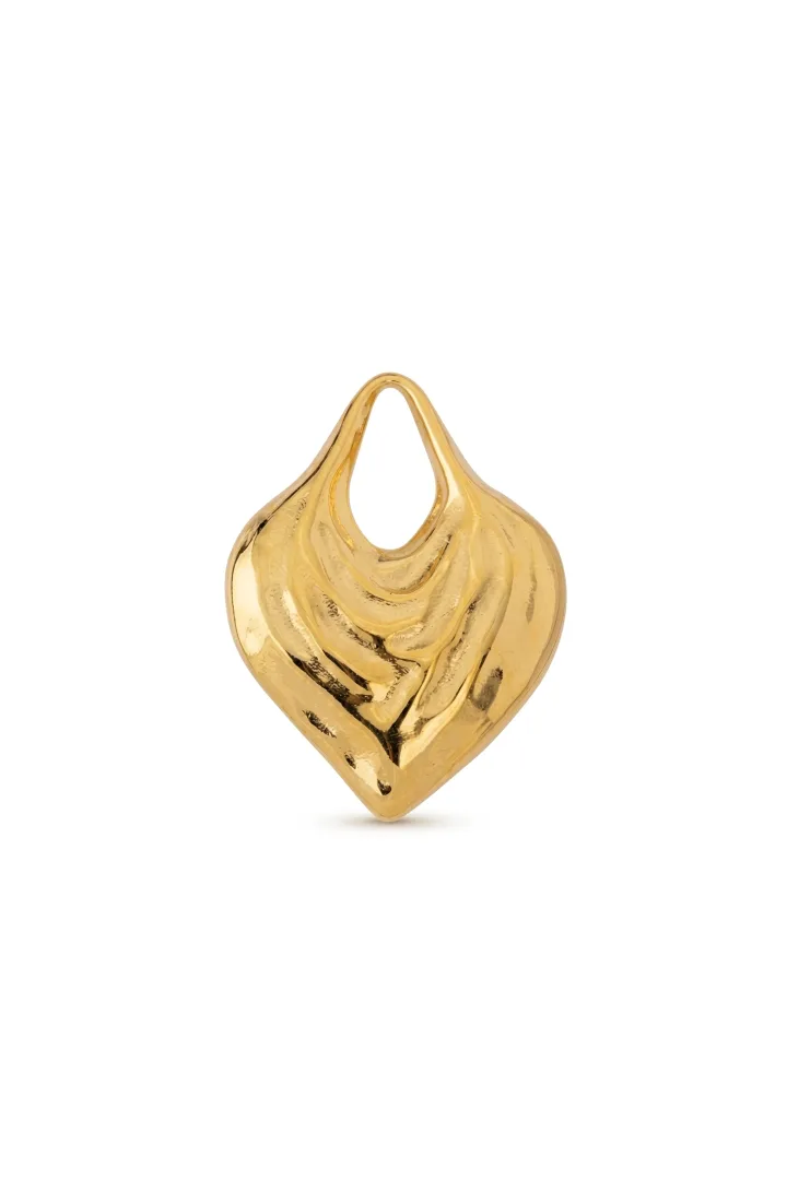 HAMMERED HEART PENDANT GOLD