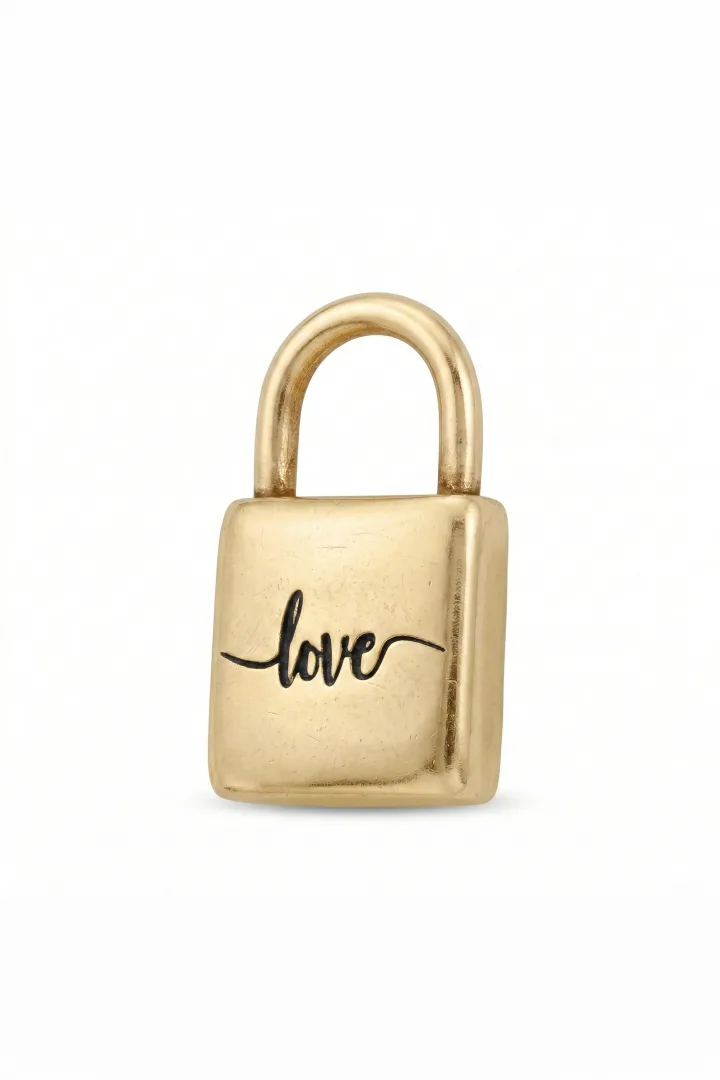 LOVE LOCK PENDANT GOLDEN
