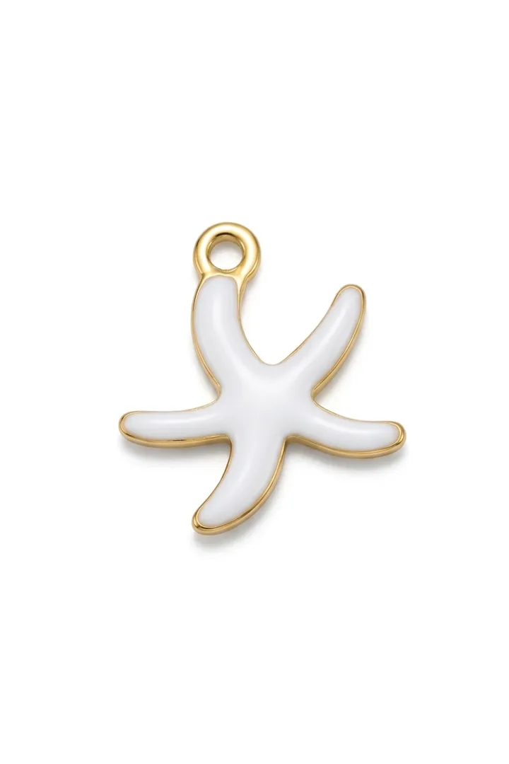 PENDENTIF MINI ÉTOILE DE MER BLANC