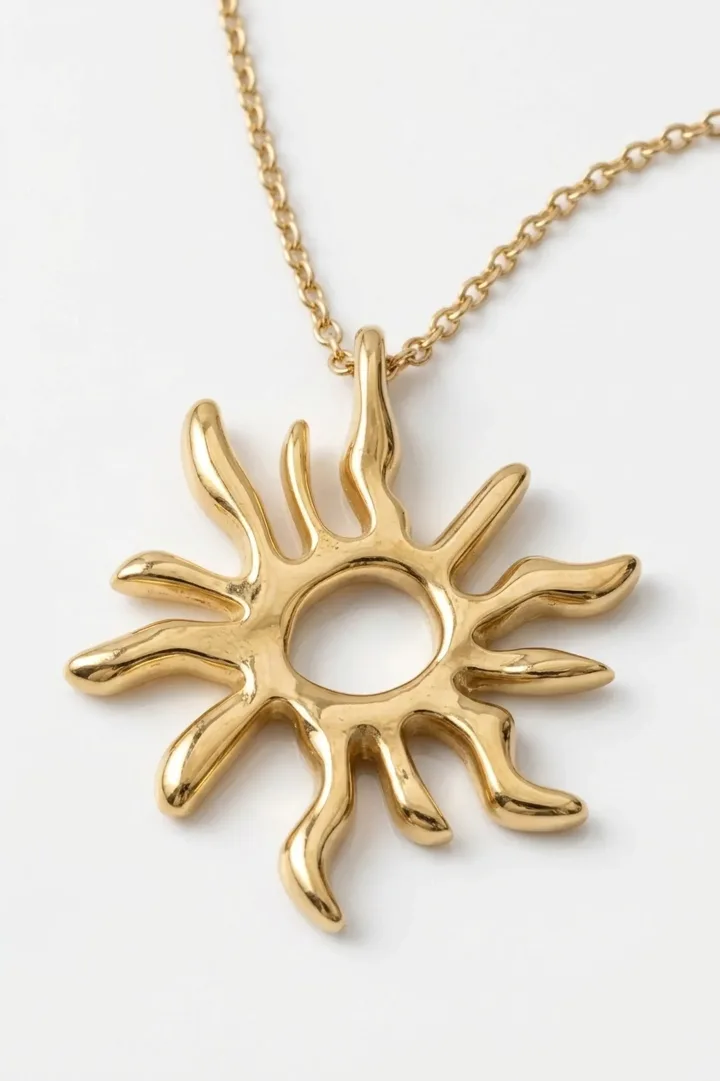 ANHÄNGER SONNE GOLDFARBEN