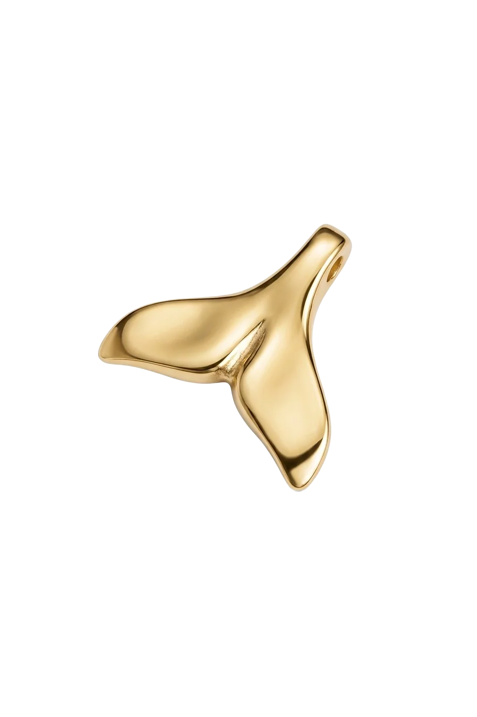 PENDENTE CAUDA DE BALEIA DOURADO MINIMALISTA