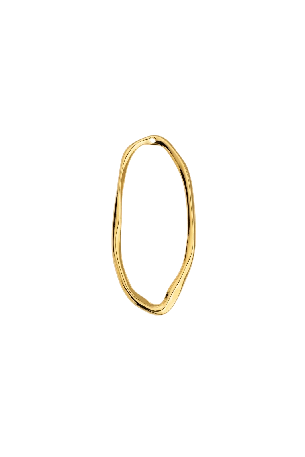 PENDENTE OVAL MARTELADO DOURADO