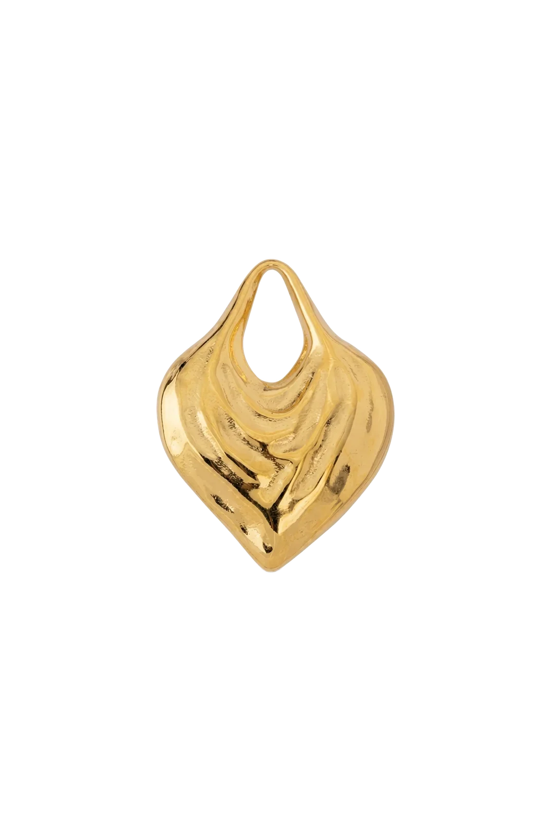 PENDENTE CORAÇÃO MARTELADO DOURADO