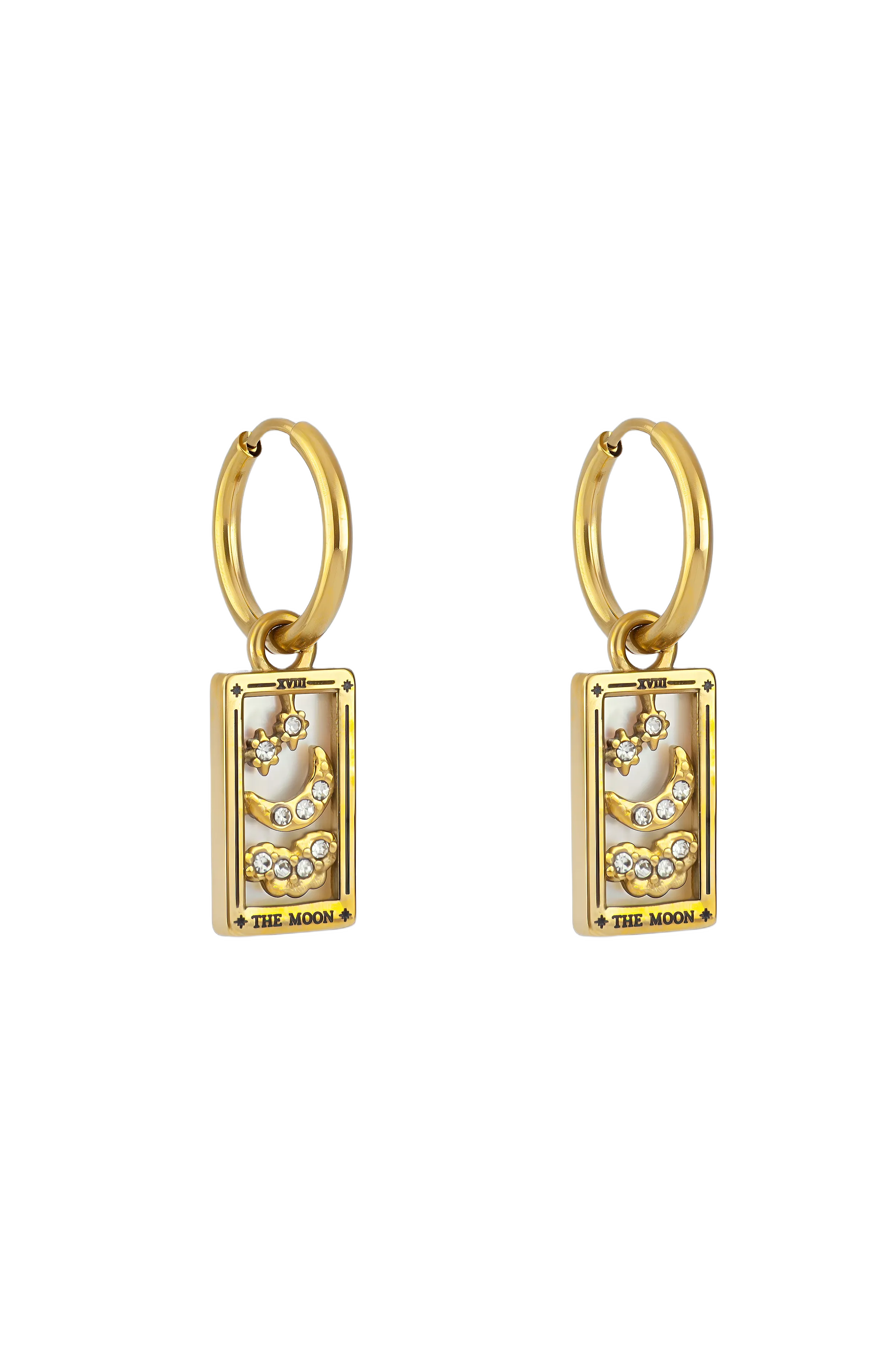 PENDIENTES AROS TAROT LA LUNA