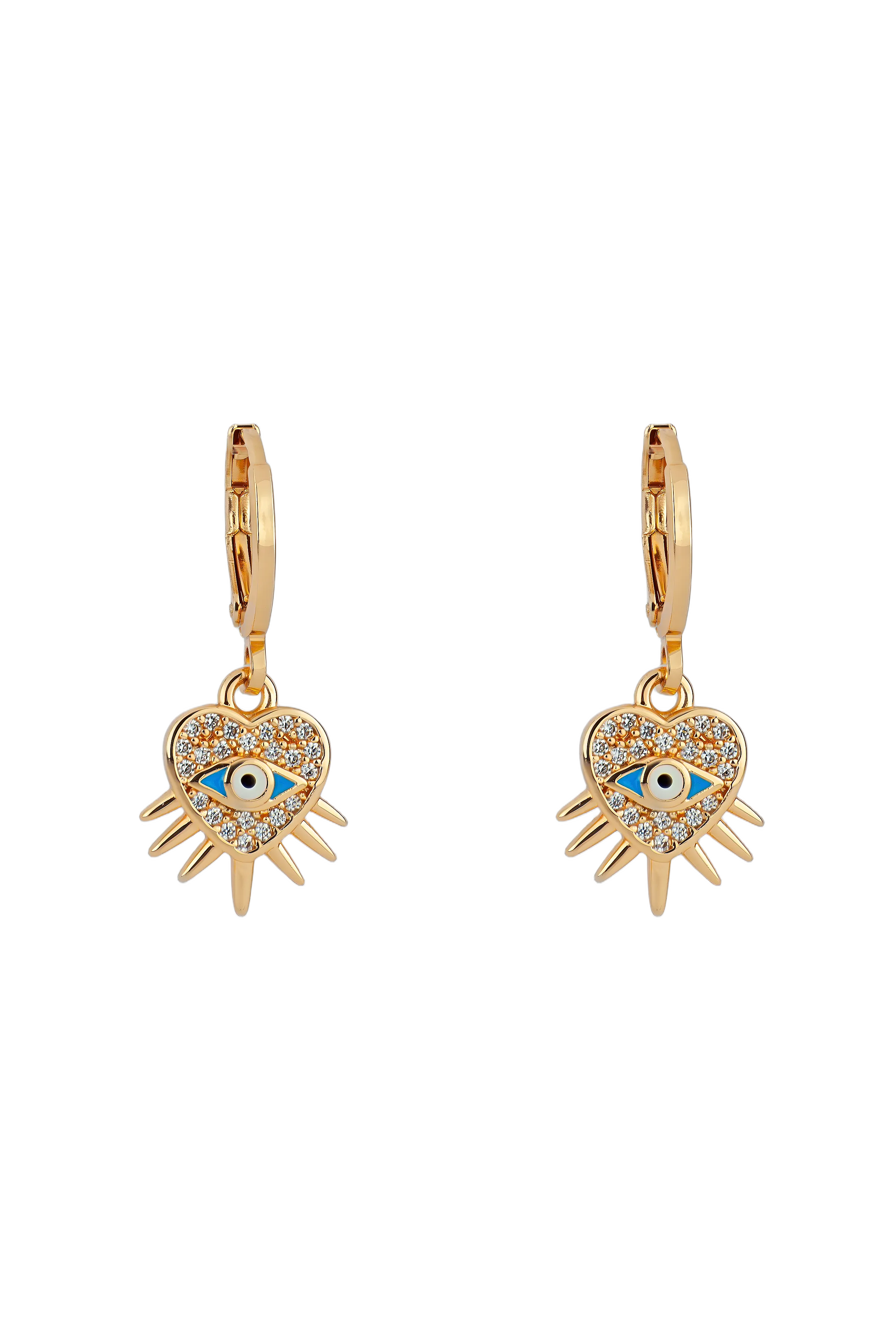 PENDIENTES CORAZÓN OJO TURCO