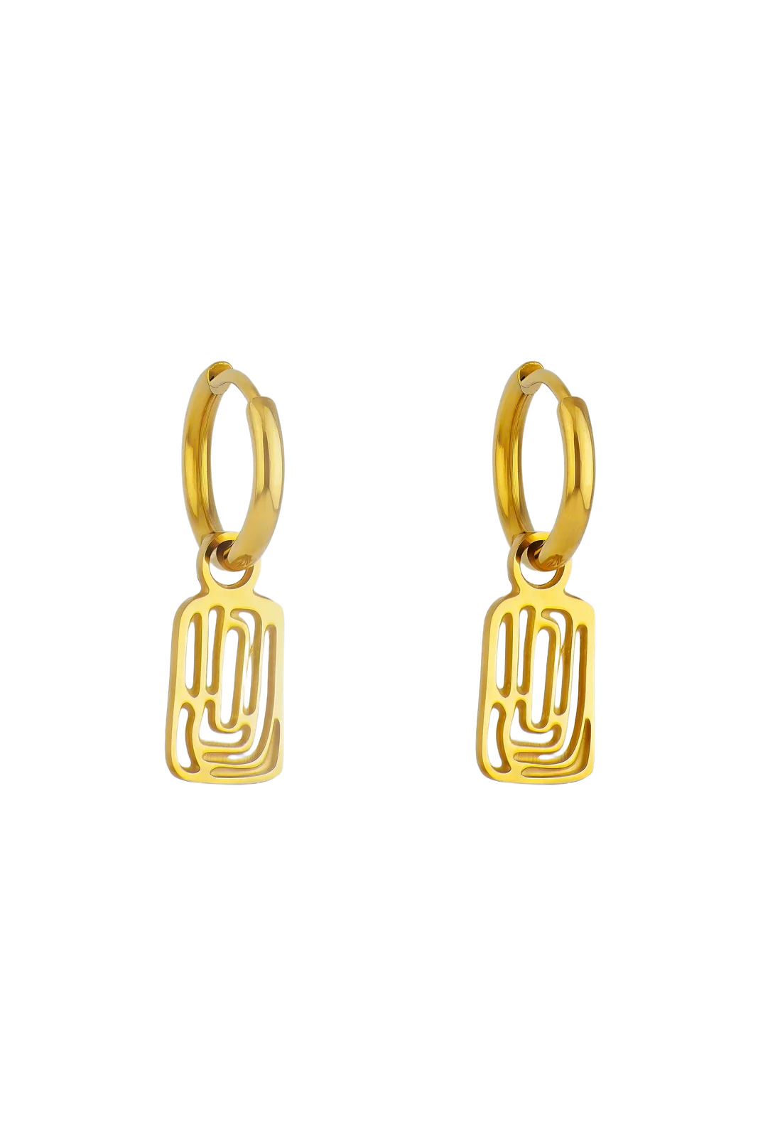 BRINCOS LABIRINTO DOURADO